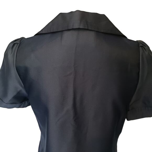 Thread Social Drop Waist Shirt Womens Dress Sz 4 Preppy 60s Retro Mod Navy - Picture 7 of 10